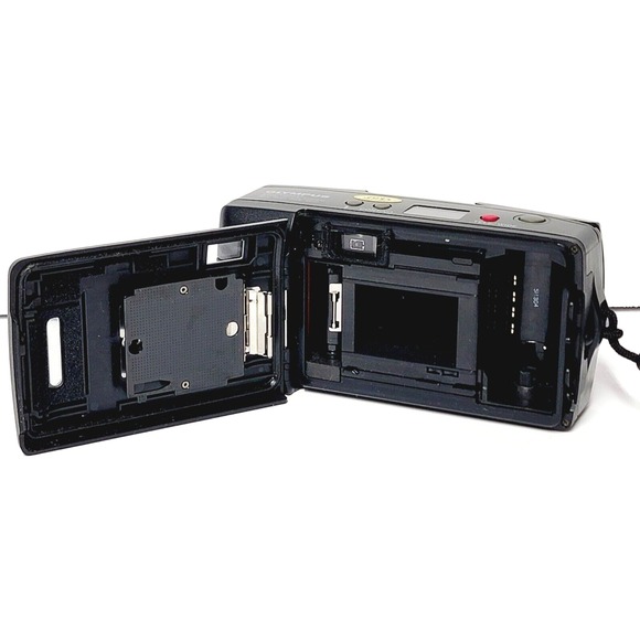 Olympus Infinity Twin Camera Unisex OS Black 35mm Film Weatherproof Dual Lens